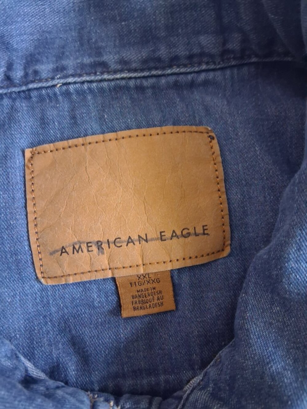American Eagle Women's Size XXL Denim Button Down Long Sleeve Romper - Picture 6 of 16
